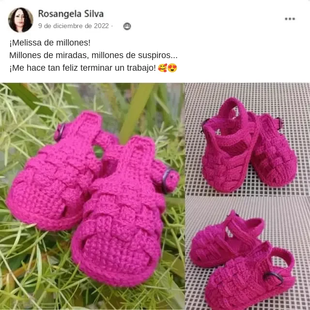 Publicación de una alumna con sandalias fucsia
