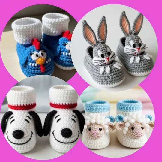 Pantuflas de crochet para bebé