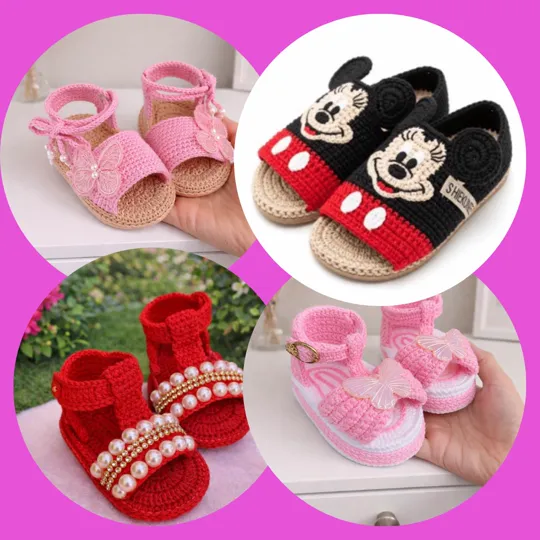 Sandalias de crochet para bebé