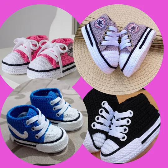 Tenis de crochet para bebé